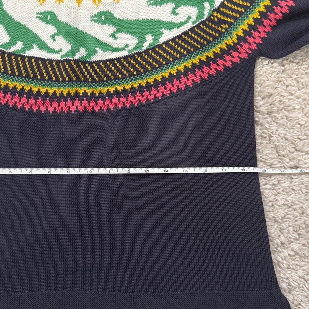 Modcloth Retro Charm Raglan Dinosaur Fair Isle Sweater - Picture 9 of 12